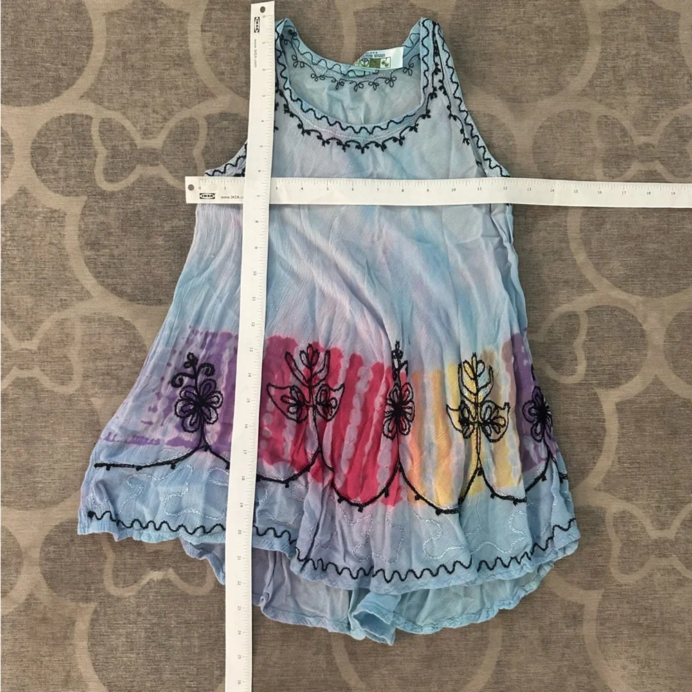 India boutique blue & multi color design dress. Child small